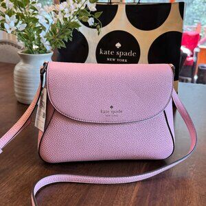 Kate Spade Monica Flap Crossbody Bag Leather Purse KC465 NWT $329 Tea Rose